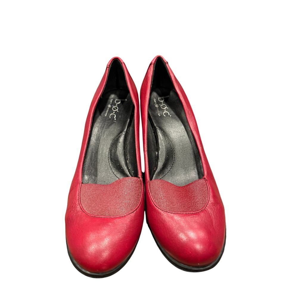 Born B.O.C. Leather Lady's Burgundy Red Shoes Short Heels Career Work 9 40.5